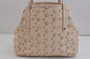 Authentic JIMMY CHOO Vintage Star Studs Leather Shoulder Tote Bag Pink 4700J