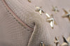 Authentic JIMMY CHOO Vintage Star Studs Leather Shoulder Tote Bag Pink 4700J