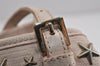 Authentic JIMMY CHOO Vintage Star Studs Leather Shoulder Tote Bag Pink 4700J