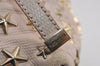Authentic JIMMY CHOO Vintage Star Studs Leather Shoulder Tote Bag Pink 4700J