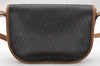 Authentic Christian Dior Honeycomb Shoulder Cross Bag PVC Leather Black 4700K