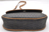 Authentic Christian Dior Honeycomb Shoulder Cross Bag PVC Leather Black 4700K