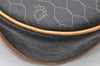 Authentic Christian Dior Honeycomb Shoulder Cross Bag PVC Leather Black 4700K
