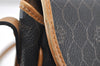 Authentic Christian Dior Honeycomb Shoulder Cross Bag PVC Leather Black 4700K