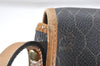 Authentic Christian Dior Honeycomb Shoulder Cross Bag PVC Leather Black 4700K