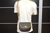 Authentic Christian Dior Honeycomb Shoulder Cross Bag PVC Leather Black 4700K