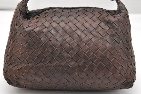 Authentic BOTTEGA VENETA Intrecciato Leather Hand Bag Purse Brown 4701K