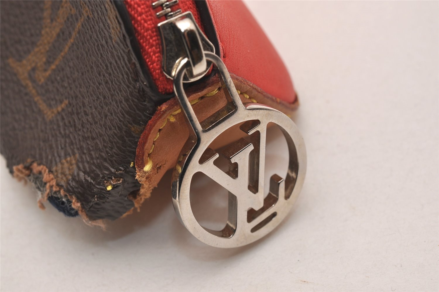 Auth Louis Vuitton Monogram Trousse Elizabeth Pencil Case Pouch GI0009 LV 4702J