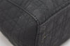 Authentic Christian Dior Lady Dior Cannage Nylon Hand Bag Black CD Junk 4702K