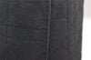Authentic Christian Dior Lady Dior Cannage Nylon Hand Bag Black CD Junk 4702K