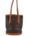 Authentic Louis Vuitton Monogram Bucket PM Shoulder Tote Bag M42238 Junk 4703J