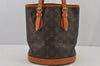 Authentic Louis Vuitton Monogram Bucket PM Shoulder Tote Bag M42238 Junk 4703J
