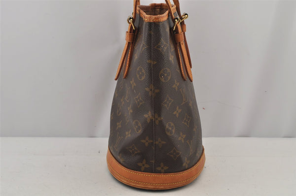 Authentic Louis Vuitton Monogram Bucket PM Shoulder Tote Bag M42238 Junk 4703J