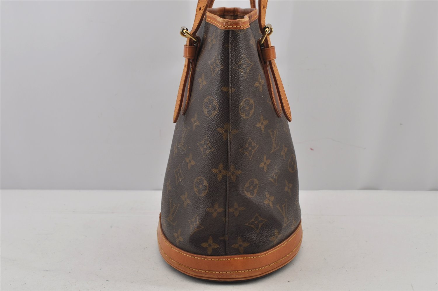 Authentic Louis Vuitton Monogram Bucket PM Shoulder Tote Bag M42238 Junk 4703J