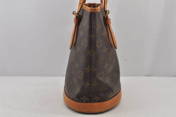 Authentic Louis Vuitton Monogram Bucket PM Shoulder Tote Bag M42238 Junk 4703J