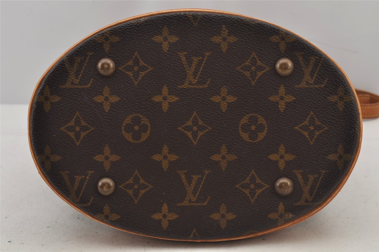 Authentic Louis Vuitton Monogram Bucket PM Shoulder Tote Bag M42238 Junk 4703J