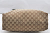 Authentic GUCCI Web Sherry Line Shoulder Bag GG Canvas Leather Brown 4703K