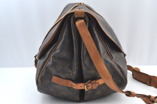 Authentic Louis Vuitton Monogram Saumur 35 Shoulder Cross Bag M42254 LV 4704H