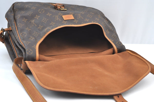 Authentic Louis Vuitton Monogram Saumur 35 Shoulder Cross Bag M42254 LV 4704H