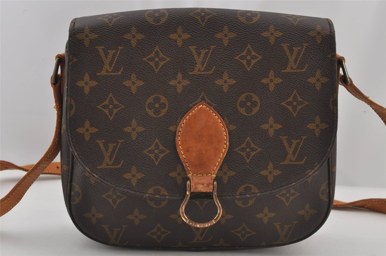 Authentic Louis Vuitton Monogram Saint Cloud GM M51242 Shoulder Cross Bag 4704J