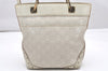Authentic GUCCI Guccissima GG Leather Hand Bag Purse 145994 White 4704K