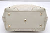 Authentic GUCCI Guccissima GG Leather Hand Bag Purse 145994 White 4704K