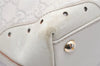 Authentic GUCCI Guccissima GG Leather Hand Bag Purse 145994 White 4704K
