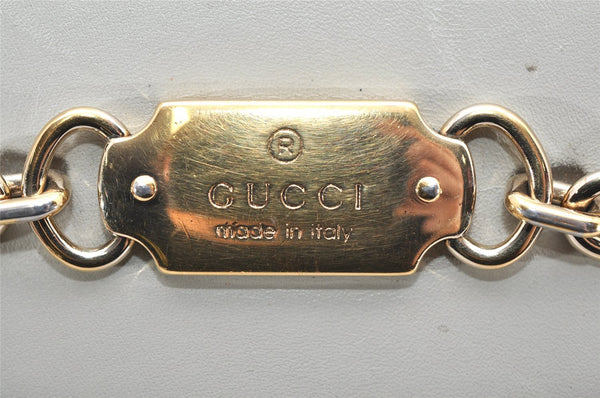 Authentic GUCCI Guccissima GG Leather Hand Bag Purse 145994 White 4704K