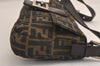 Authentic FENDI Zucca Mamma Baguette Shoulder Bag Canvas Leather Brown 4704M