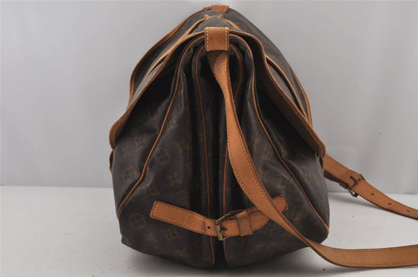 Authentic Louis Vuitton Monogram Saumur 35 Shoulder Cross Bag M42254 LV 4705J