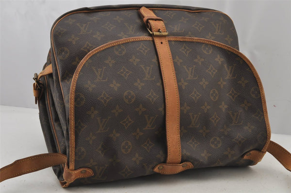 Authentic Louis Vuitton Monogram Saumur 35 Shoulder Cross Bag M42254 LV 4705J