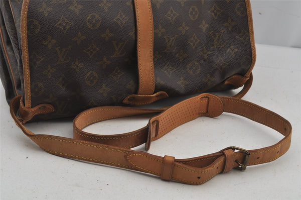 Authentic Louis Vuitton Monogram Saumur 35 Shoulder Cross Bag M42254 LV 4705J