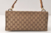 Authentic GUCCI Shoulder Hand Bag Purse GG Canvas Leather 0014045 Brown 4705K