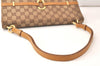 Authentic GUCCI Shoulder Hand Bag Purse GG Canvas Leather 0014045 Brown 4705K