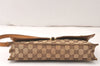 Authentic GUCCI Shoulder Hand Bag Purse GG Canvas Leather 0014045 Brown 4705K