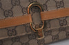 Authentic GUCCI Shoulder Hand Bag Purse GG Canvas Leather 0014045 Brown 4705K
