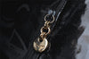 Authentic Salvatore Ferragamo Gancini Enamel Chain Shoulder Bag Black Junk 4706K