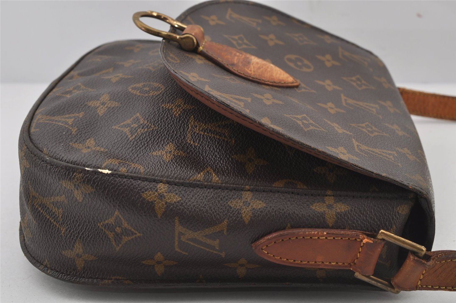 Authentic Louis Vuitton Monogram Saint Cloud GM M51242 Shoulder Cross Bag 4707J