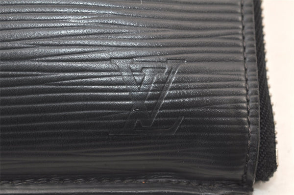 Authentic Louis Vuitton Epi Pochette Jours GM Document Case M64153 Black 4707K