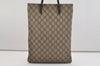 Authentic GUCCI Vintage Hand Tote Bag GG PVC Leather 117551 Brown 4709J