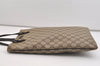 Authentic GUCCI Vintage Hand Tote Bag GG PVC Leather 117551 Brown 4709J