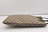 Authentic GUCCI Vintage Hand Tote Bag GG PVC Leather 117551 Brown 4709J