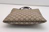 Authentic GUCCI Vintage Hand Tote Bag GG PVC Leather 117551 Brown 4709J