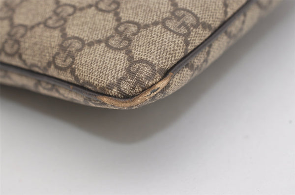 Authentic GUCCI Vintage Hand Tote Bag GG PVC Leather 117551 Brown 4709J