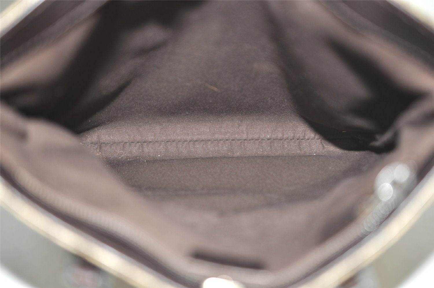 Authentic GUCCI Vintage Hand Tote Bag GG PVC Leather 117551 Brown 4709J