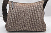 Authentic Christian Dior Trotter Shoulder Cross Bag Canvas Leather Brown 4709K