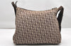 Authentic Christian Dior Trotter Shoulder Cross Bag Canvas Leather Brown 4709K