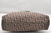Authentic Christian Dior Trotter Shoulder Cross Bag Canvas Leather Brown 4709K