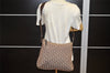 Authentic Christian Dior Trotter Shoulder Cross Bag Canvas Leather Brown 4709K