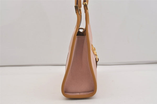 Authentic GUCCI Jackie Shoulder Hand Bag Purse Suede Leather 0021068 Pink 4710J